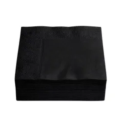 Servilletas Papel Cocktail 20 x 20 cm Negras 2 Capas