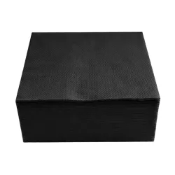 Servilletas Papel Cocktail Punta Punta 20 x 20 cm Negras