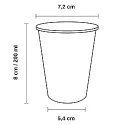 Vasos de Cartón Hojas 200ml Ø7,2cm