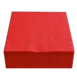 Servilletas Papel Punta-Punta 33 x 33 cm Rojas 2 Capas
