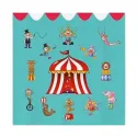 Servilletas de Papel Punta-Punta 33 x 33 cm Decoradas Circo (20 Uds)