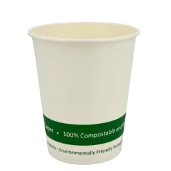 Vasos Biodegradables de Cartón Blanco "Friendly" 7Oz/200ml Ø7cm