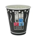 Vasos de Cartón Negro "Coffee" 200ml con Tapa Drink