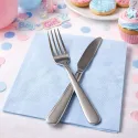 Servilletas Papel Punta-Punta 40 x 40 cm Azul Baby 2 Capas