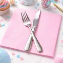 Servilletas Papel Punta-Punta 40 x 40 cm Rosa Baby 2 Capas