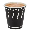 Vasos de Cartón Negro "Coffee" 8Oz/240ml Ø8cm