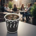 Vasos de Cartón Negro "Coffee" 8Oz/240ml Ø8cm