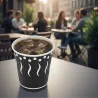 Vasos de Cartón Negro "Coffee" 8Oz/240ml Ø8cm