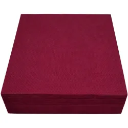 Servilletas Papel Punta-Punta 40 x 40 cm Burdeos 2 Capas