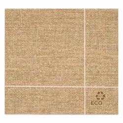 Servilletas Papel Eco Punta-Punta 40x40cm Natur