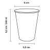 Vasos de Cartón Kraft 8Oz/240ml Ø8cm