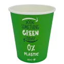 Vasos Biodegradables de Cartón Verde "Relax" 8Oz/240ml Ø8cm