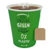 Vasos Biodegradables de Cartón Verde "Relax" 8Oz/240ml Ø8cm