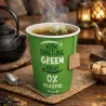 Vasos Biodegradables de Cartón Verde "Relax" 8Oz/240ml Ø8cm