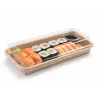 Envases para Sushi y Pastelería de Cartón con Tapa PET 22x9,3cm