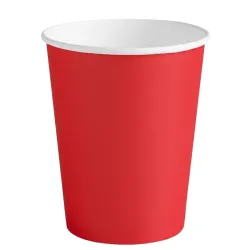 Vasos de Cartón Rojos 260ml Ø7,7cm
