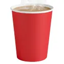 Vasos de Cartón Rojos 260ml Ø7,7cm