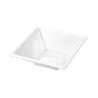 Cuencos de Plástico PS Cuadrados Blancos 12x12cm