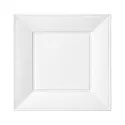 Platos de Plástico PS Cuadrados Blancos 17x17cm