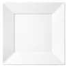 Platos de Plástico PS Cuadrados Blancos 23x23cm