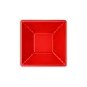 Cuencos de Plástico PS Cuadrados Rojos 12x12cm
