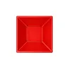 Cuencos de Plástico PS Cuadrados Rojos 12x12cm
