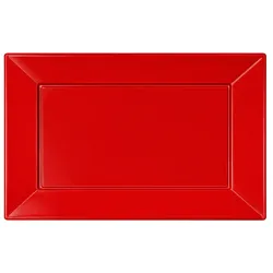 Bandejas de Plástico PS Rojas 33x22,5cm