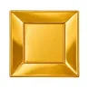 Platos de Plástico PS Cuadrados Dorados 17x17cm