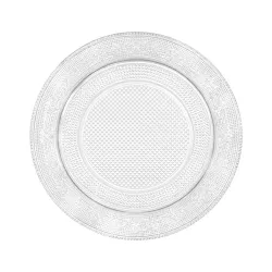 Bandeja Redonda de Plástico PS Lux Transparente Reutilizable 20cm