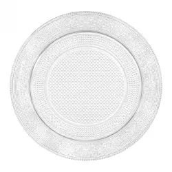 Bandeja Redonda de Plástico PS Lux Transparente Reutilizable 25cm