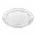 Bandeja Redonda de Plástico PS Lux Transparente Reutilizable 25cm