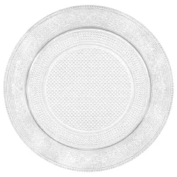 Bandeja Redonda de Plástico PS Lux Transparente Reutilizable 30cm