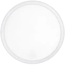 Bandeja Redonda de Plástico PS Lux Transparente Reutilizable 34cm