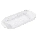Bandeja Lux de Plástico Transparente de 28,5 x 14,5 cm