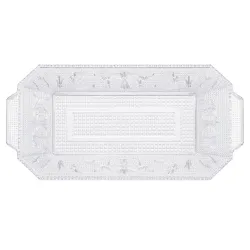 Bandeja Lux de Plástico Transparente de 28,5 x 14,5 cm