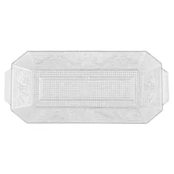 Bandeja de Plástico PS Lux Transparente Reutilizable 37x14,5cm
