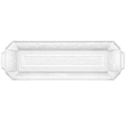 Bandeja de Plástico PS Lux Transparente Reutilizable 46x14,5cm