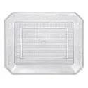 Bandeja de Plástico PS Lux Transparente Reutilizable 28x23cm