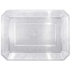 Bandeja de Plástico PS Lux Transparente Reutilizable 35x25cm