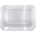 Bandeja de Plástico PS Lux Transparente Reutilizable 35x25cm