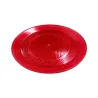 Bandeja Redonda de Plástico PS Lux Rojo Translúcido Reutilizable 20cm