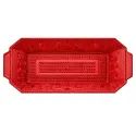 Bandeja de Plástico PS Lux Rojo Translúcido Reutilizable 28x14,5cm