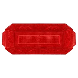 Bandeja de Plástico PS Lux Rojo Translúcido Reutilizable 37x14,5cm