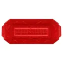 Bandeja de Plástico PS Lux Rojo Translúcido Reutilizable 37x14,5cm