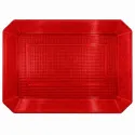 Bandeja de Plástico PS Lux Rojo Translúcido Reutilizable 35x25cm