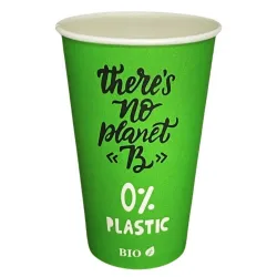 Vasos Biodegradables de Cartón Verde "Relax" 12Oz/330ml Ø8cm