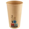Vasos de Cartón Kraft 16Oz/480ml Ø9cm