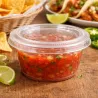 Salseras de Plástico con Tapa 100cc Transparentes