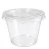 Salseras de Plástico con Tapa 165cc Transparentes