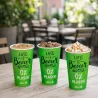 Vasos Biodegradables de Cartón Verde "Relax" 16Oz/480ml Ø9cm